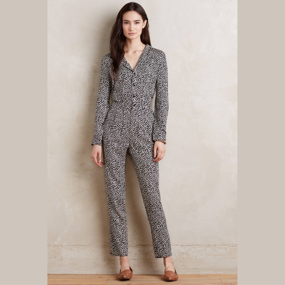 Anthropologie Pants - Anthropologie Elevenses Black Koel Jumpsuit Small
